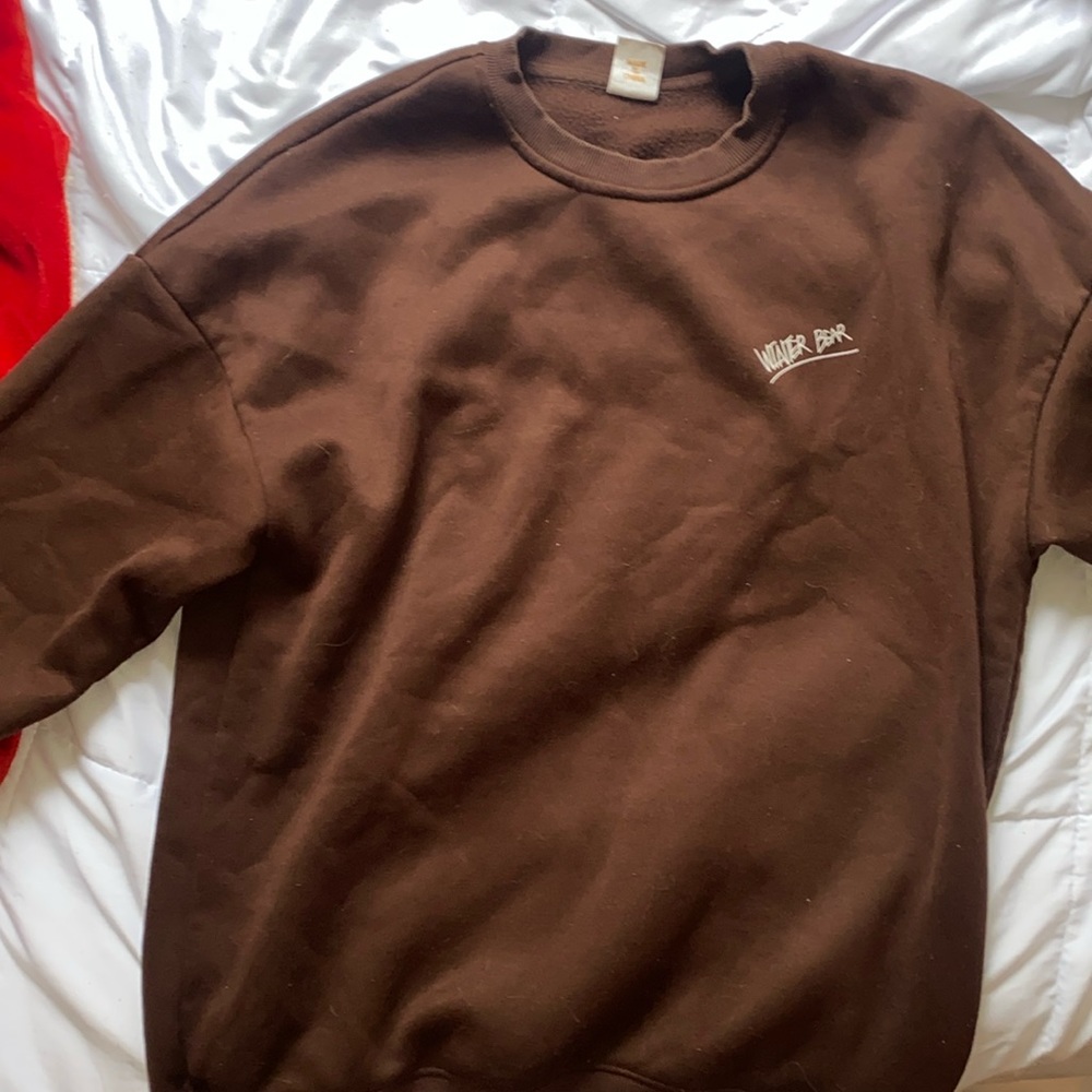 Brown Winter Bear Crewneck